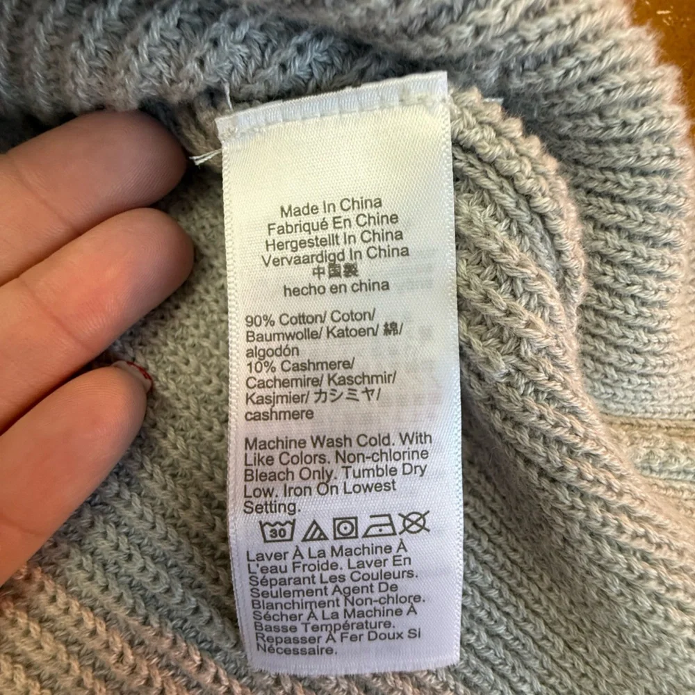 J.Crew Women's Gray Cotton Cardigan Sweater L - Picture 6 of 6